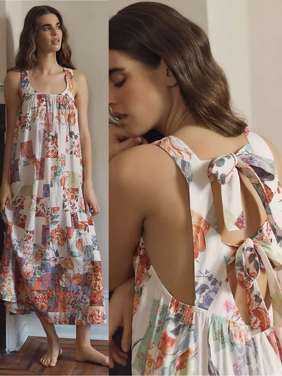 Anthropologie Dresses & Skirts - Anthropologie LyreBird Printed Tie-Back Midi Nap Dress